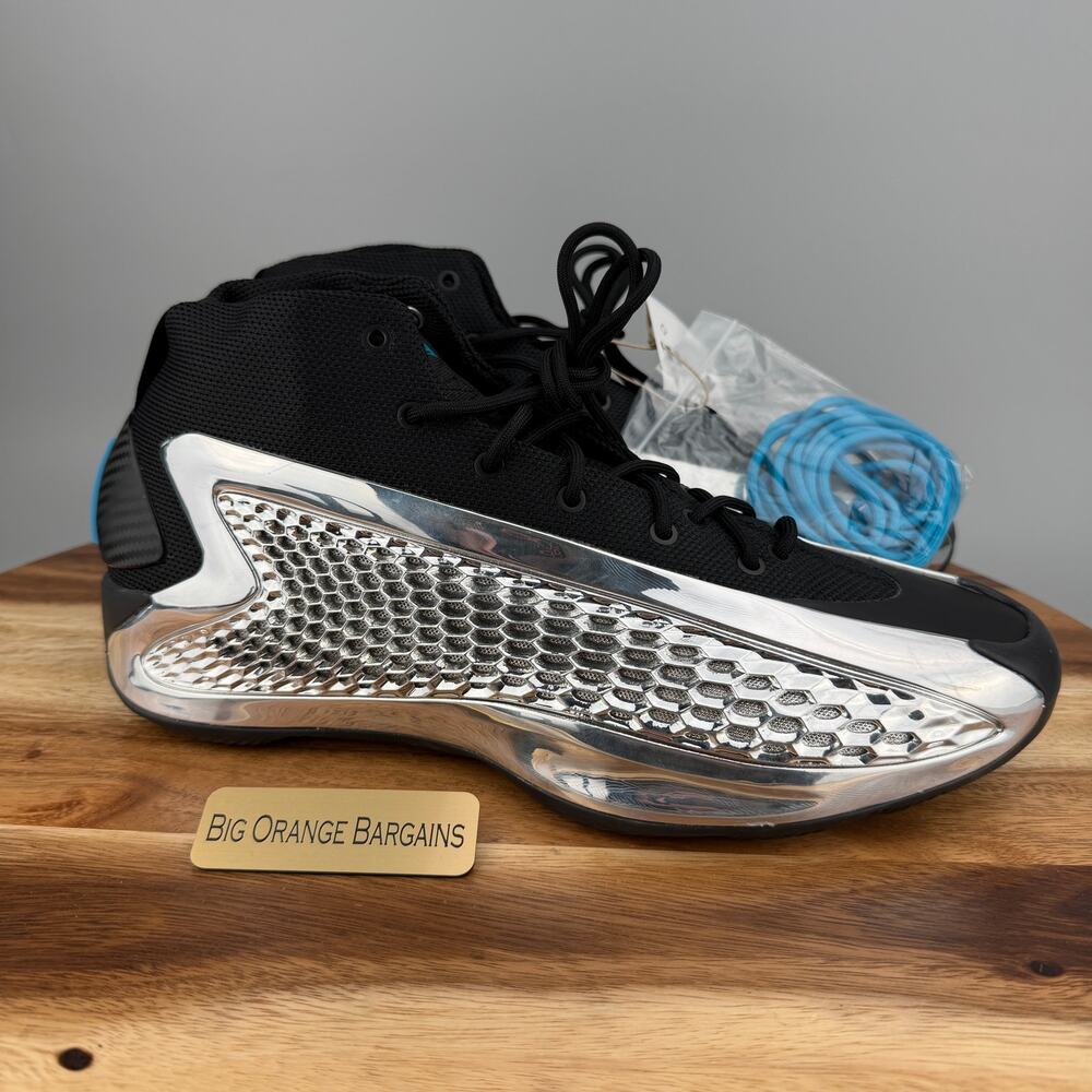 Adidas AE 1 Anthony Edwards Chrome Silver Metallic Men's 10 Basketball JI0424